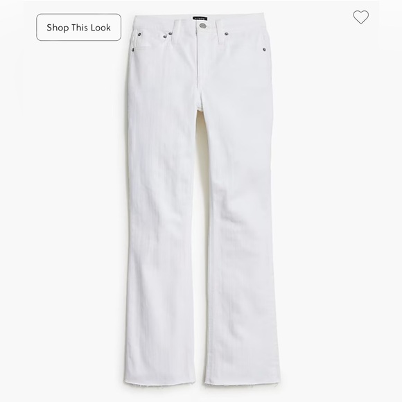 J.Crew White Signature Stretch Mid-Rise Flare Crop Jeans • multiple sizes •BO933 - Picture 3 of 14